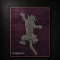 Purple Panther carpet by SeventySeven.DC — panther motif on a purple patterned Persian ground, 150x200 cm