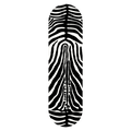 Zebra wall skate deck by SeventySeven.DC — mirrored black and white stripes